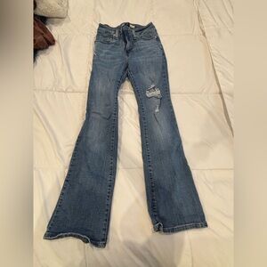 Levi's Distressed Blue Boot Cut Jeans